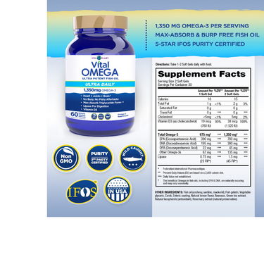 VITAL OMEGA ULTRA DAILY 1350 MG